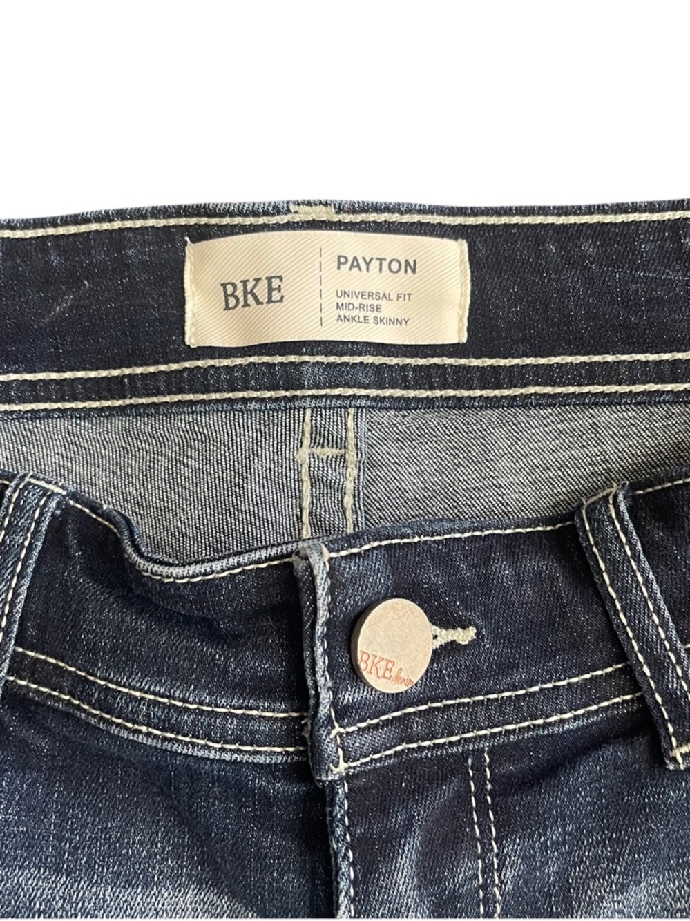 BKE Payton Universal Fit Mid-Rise Ankle Skinny Distressed Jeans Women’s Size 27 - Picture 3 of 7